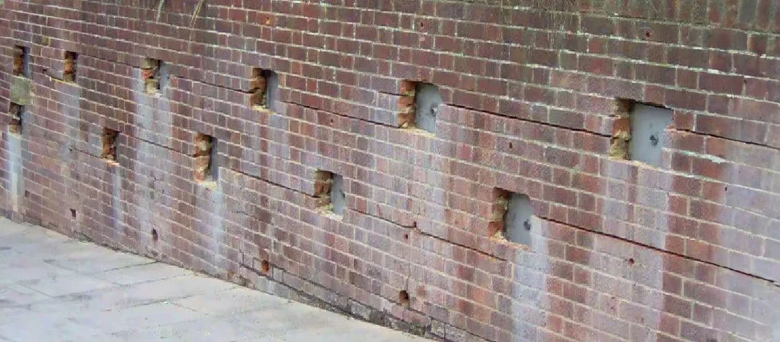 a bowing retaining wall